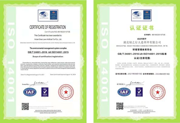 Chiny Green trip sports industry group Certyfikaty
